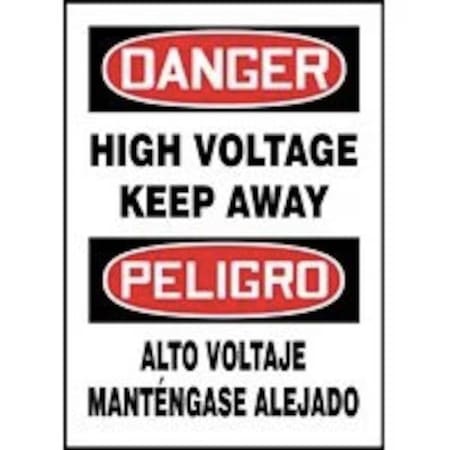 Accuform BILINGUAL OSHA DANGER SAFETY SIGN HIGH SBMELC129MVS